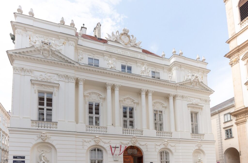 Detail of the façade of the main building of the Austrian Academy of Sciences in Vienna